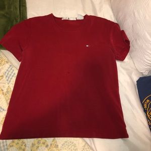 Tommy Hilfiger, plain red tee size medium